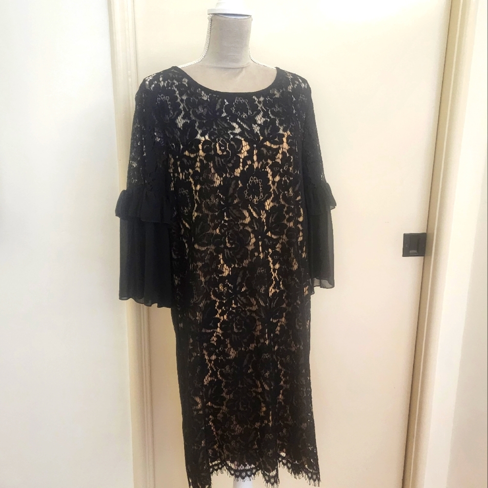 Karen Kane Little Black Lace Dress Size XL